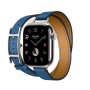 Apple Watch Hermes 11, 42mm, Silver, Hapi Attelage Double Tour, Bleu De France