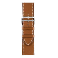 Apple Watch Hermes 11, 46mm, Silver, Barénia Leather Single Tour Deployment Buckle, Fauve