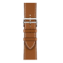 Apple Watch Hermes 11, 46mm, Silver, Barénia Leather Single Tour Deployment Buckle, Fauve